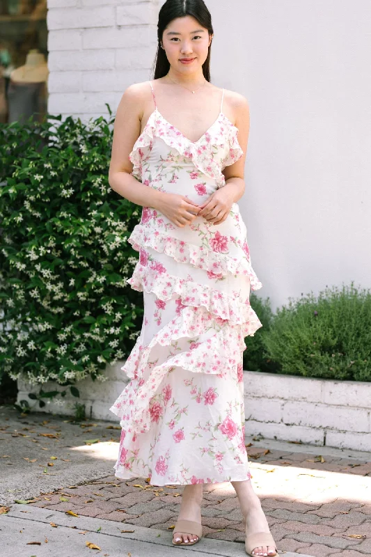 Sheath - style wedding guest dresses with lace overlaysMelissa Ruffled Maxi Dress