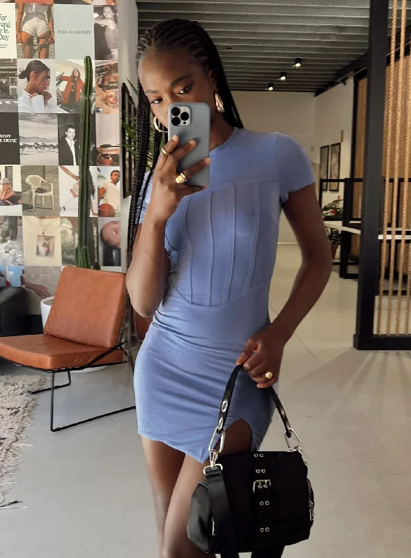 Maxi bodycon dress for a beach wedding​Mellania Mini Dress Blue