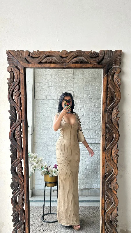 Bodycon dress with a mesh insert for a stylish edge​Sexy dress 32 bust/l:55