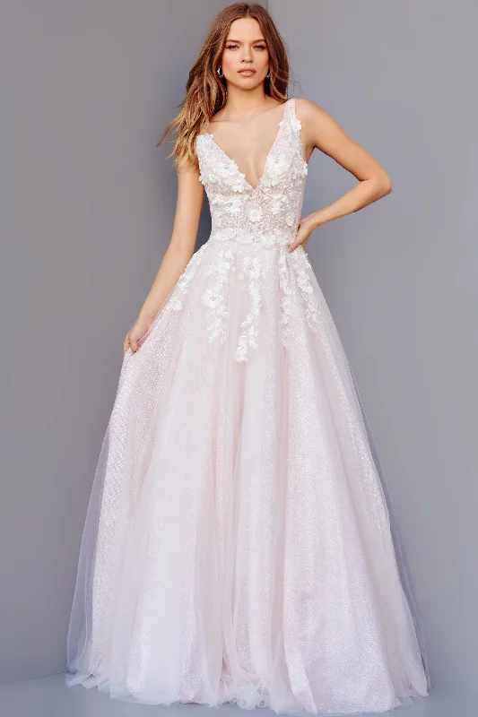 Prom dresses with gathered skirts and crystal - encrusted belts for a luxurious promJovani 09321 Prom dresses with gathered skirts and crystal - encrusted belts for a luxurious promJovani 09321