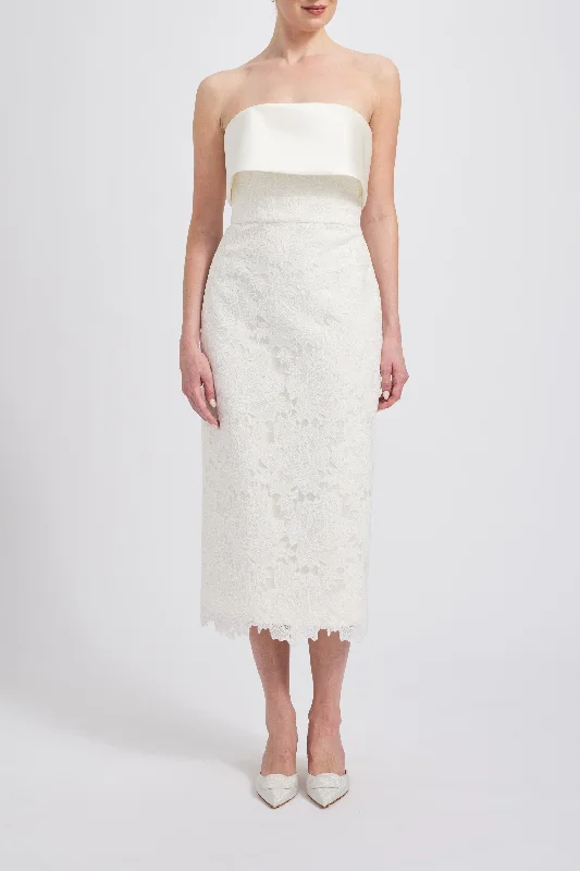 Prom dresses with tiered lace skirts and off - the - shoulder necklines for a feminine and elegant formal affairGuipure Lace Dress