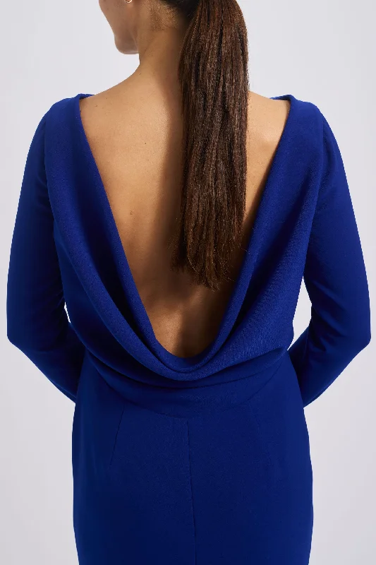 Formal dresses with abstract print panels and rhinestone embellishments for a unique formal eventStretch Crepe Open Back Dress Formal dresses with abstract print panels and rhinestone embellishments for a unique formal eventStretch Crepe Open Back Dress