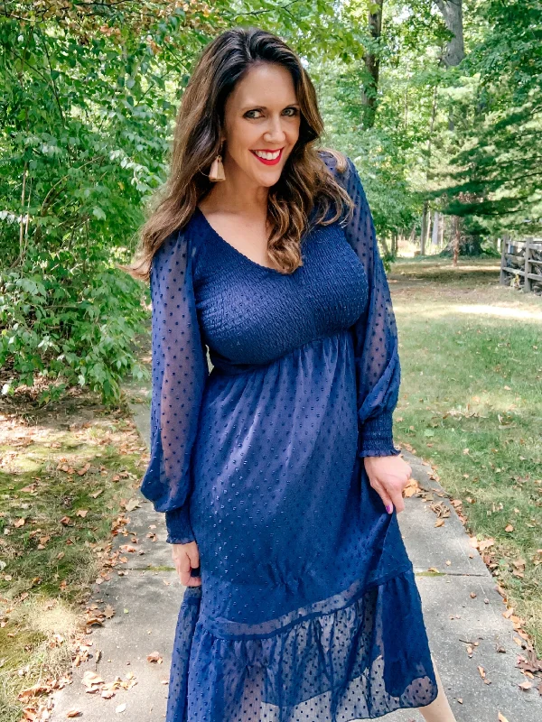Formal dresses with tiered skirts and pearl embellishments for a luxurious feelSwiss Dot Midi Dress Formal dresses with tiered skirts and pearl embellishments for a luxurious feelSwiss Dot Midi Dress