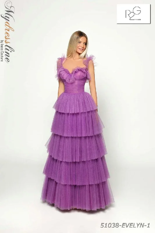 Formal dresses with wrap - around styles and beaded belts for a customized fitTarik Ediz 51038 Formal dresses with wrap - around styles and beaded belts for a customized fitTarik Ediz 51038